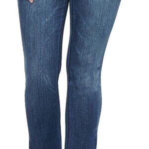 Super-Stretch Itty Bitty Bootcut Jeans in Dark Indigo - Flattering Fit Size 8